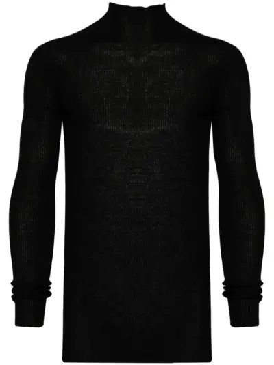 Rick Owens ribbed-knit wool jumper - Black