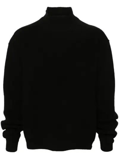 Rick Owens roll-neck virgin-wool jumper - Black