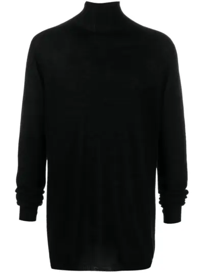 Rick Owens roll-neck virgin wool jumper - Black
