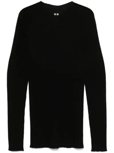 Rick Owens round-neck ribbed sweater - Black