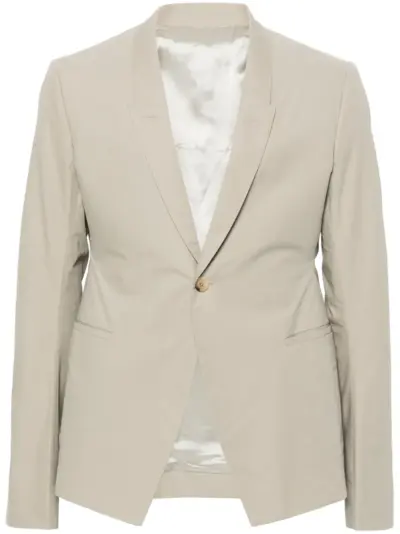 Rick Owens single-breasted poplin blazer - Neutrals