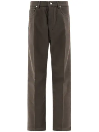 Rick Owens straight-leg cotton trousers - Grey