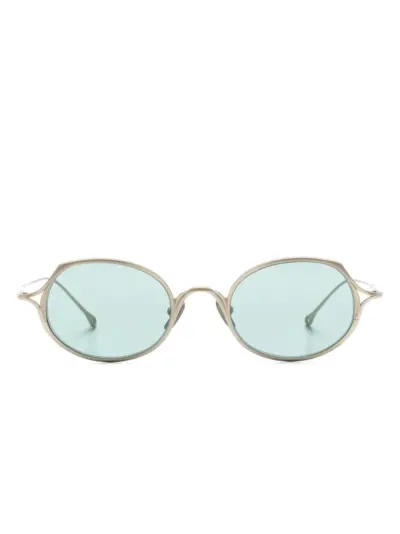 Rigards matte-finish oval-frame sunglasses - Gold