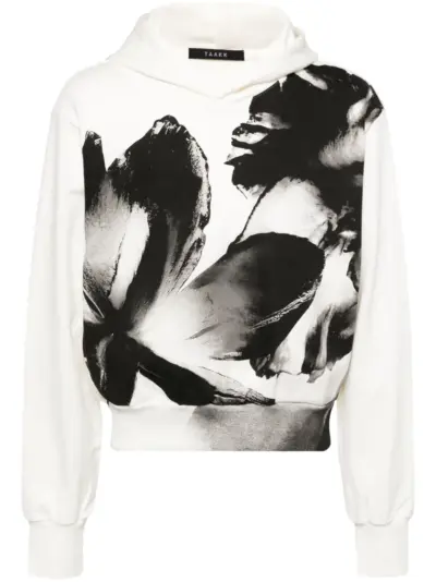 Taakk graphic-printed hoodie - White