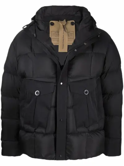 Ten C hooded padded jacket - Black