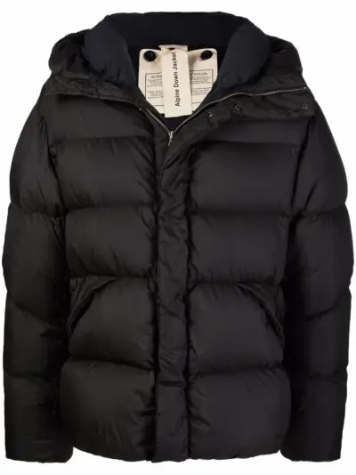 Ten C oversized hooded down jacket - Black