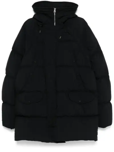 Ten C puffer parka coat - Black