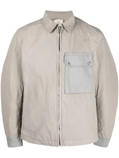 Ten C zip-up shirt jacket - Grey