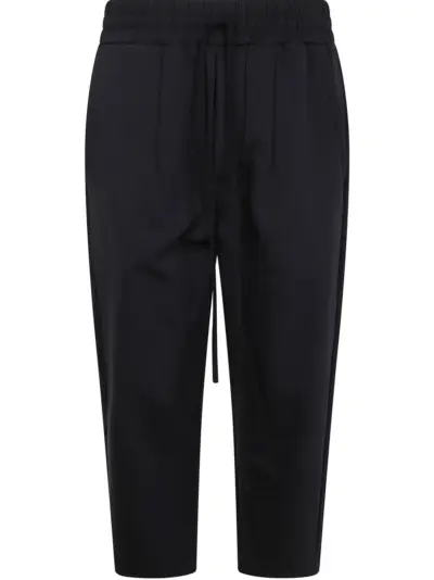 Thom Krom drawstring cotton trousers - Black