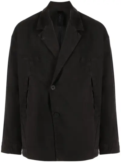 Transit notched-lapel off-centre blazer - Grey