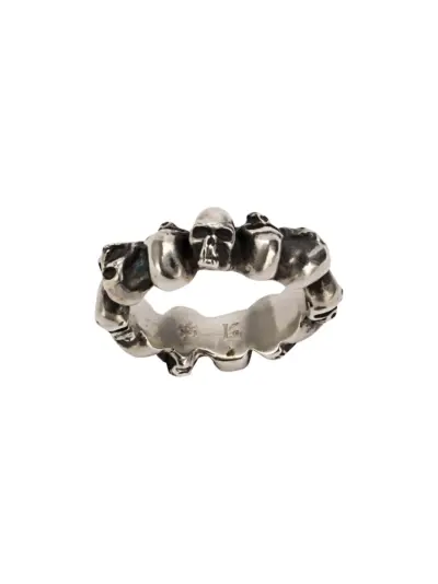 WERKSTATT:MÜNCHEN Multi Skull ring - Silver
