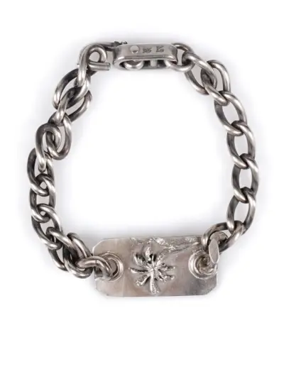 WERKSTATT:MÜNCHEN Palm cable-link chain detailing bracelet - Silver