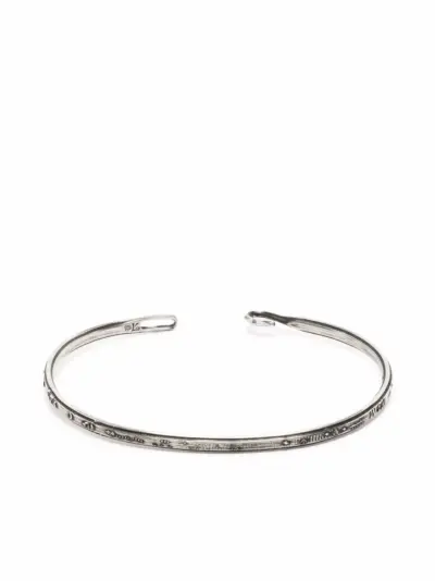 WERKSTATT:MÜNCHEN indented open cuff - Silver