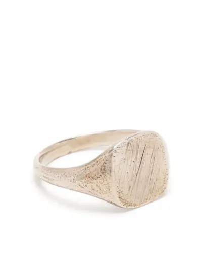 WERKSTATT:MÜNCHEN scratched sterling-silver signet ring