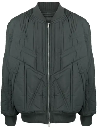 Y-3 quilted bomber jacket - Green