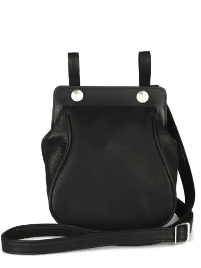Yohji Yamamoto 2 Way Medicine leather messenger bag - Black