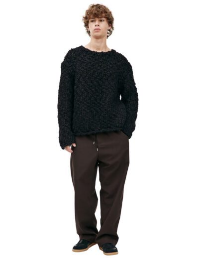 Yohji Yamamoto Coarse knit wool sweater