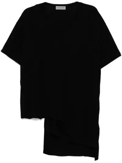 Yohji Yamamoto asymmetric T-shirt - Black