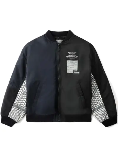Yohji Yamamoto contrast-sleeve bomber jacket - Black