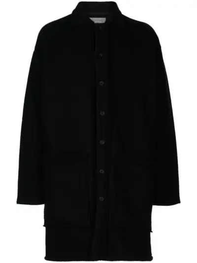 Yohji Yamamoto raw-edge knitted cardigan - Black