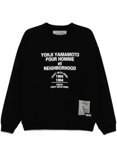 Yohji Yamamoto x Neighborhood printed long-sleeves sweatshirt - Black
