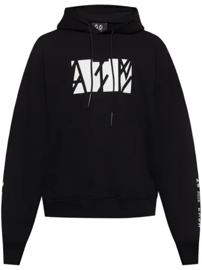 44 LABEL GROUP logo-print hoodie - Black