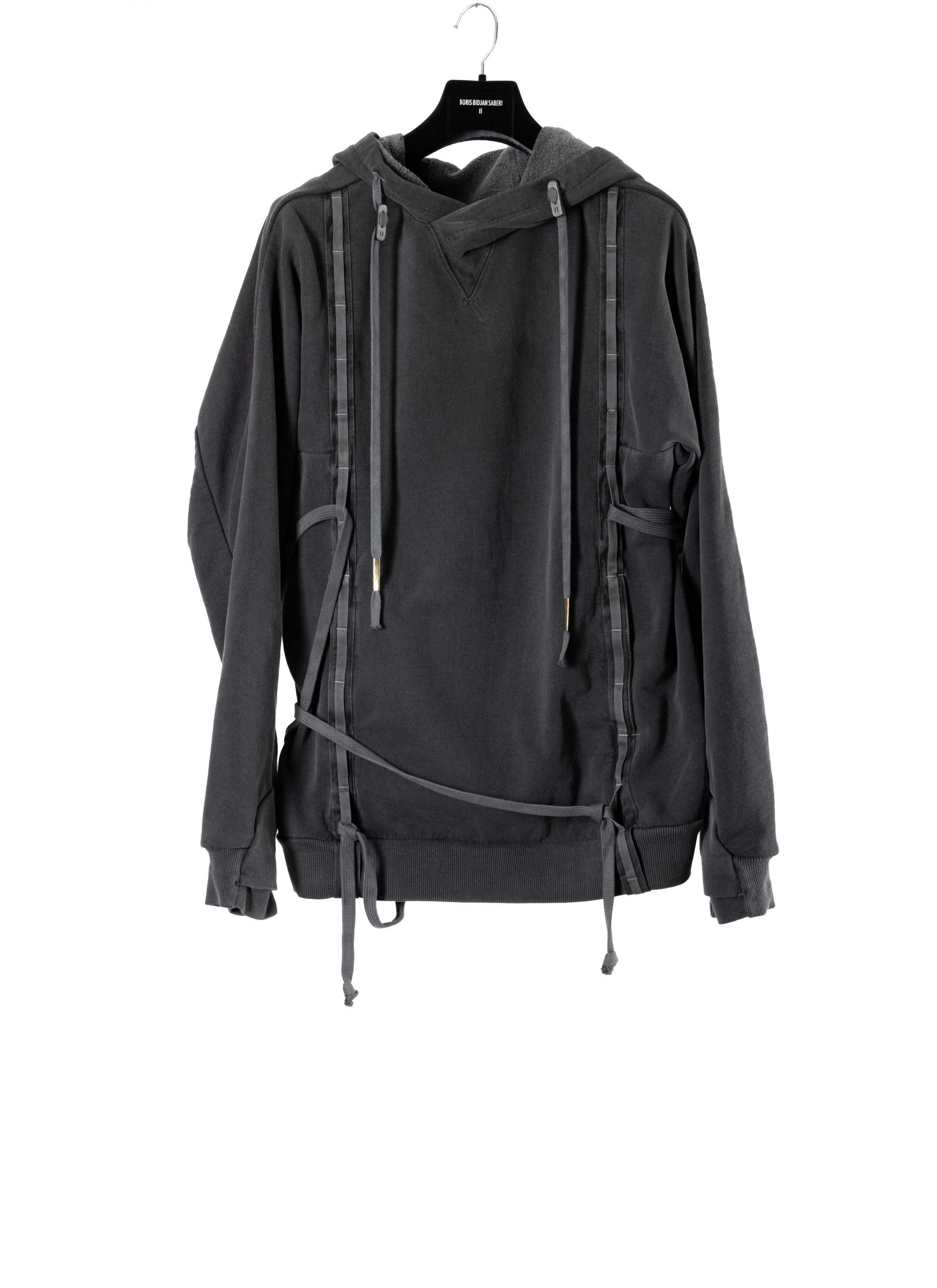 BORIS BIDJAN SABERI HOODY4, dark grey, cotton (FPF00006)
