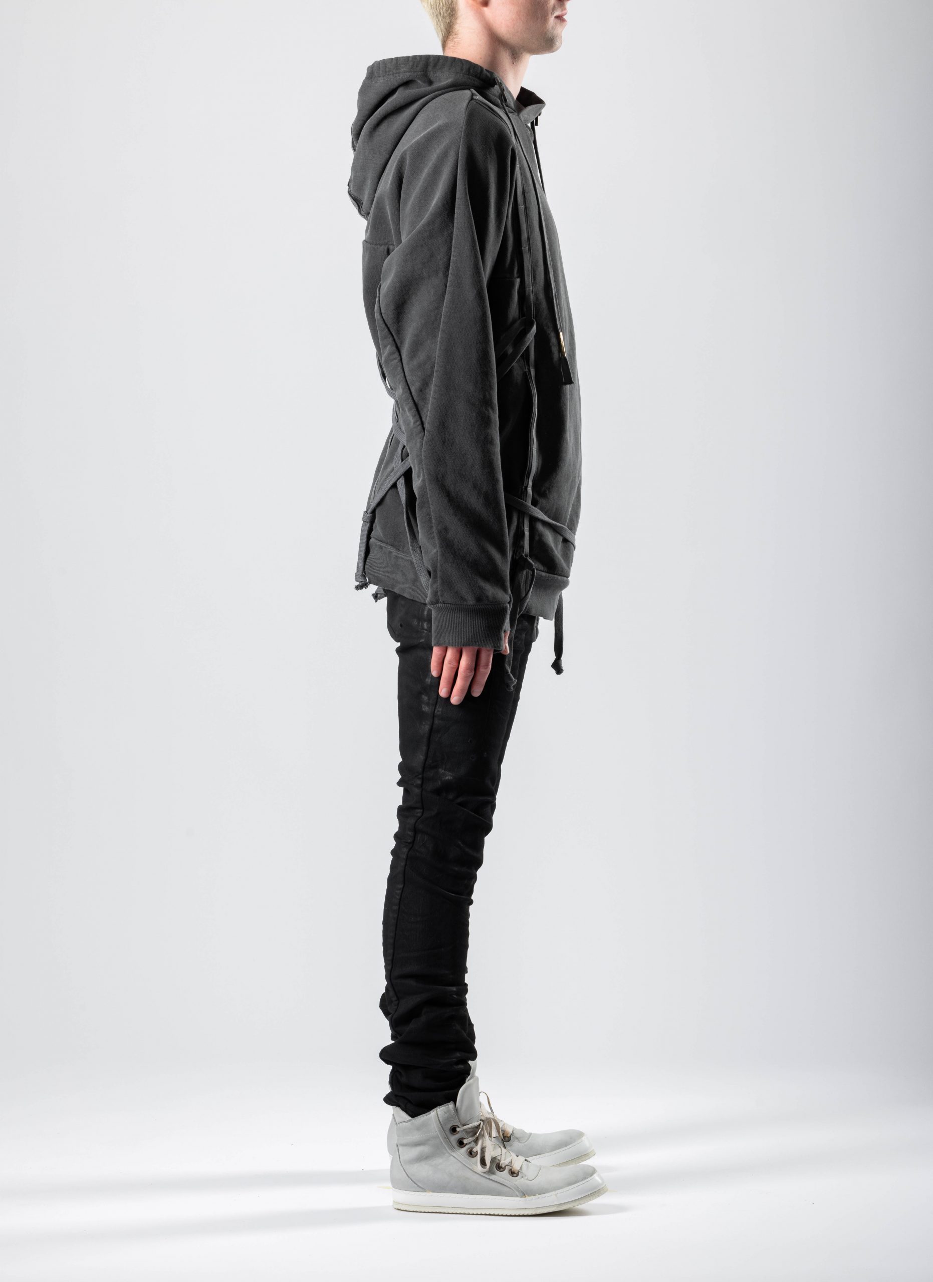 BORIS BIDJAN SABERI HOODY4, dark grey, cotton (FPF00006)