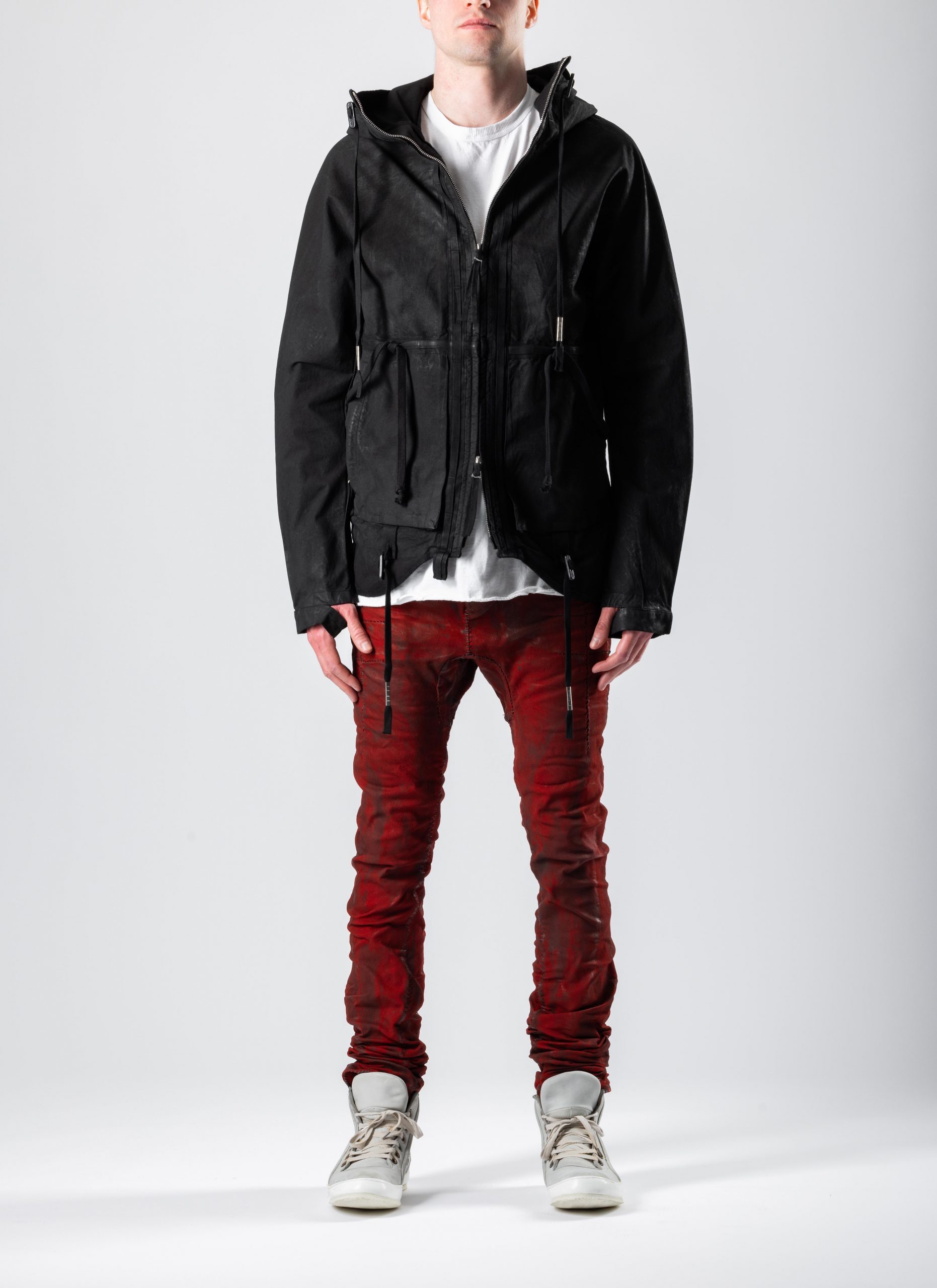 boris bidjan saberi フーディ BORIS BIDJAN SABERI OUTDOOR JACKET5, black, cotton (FDA10009)