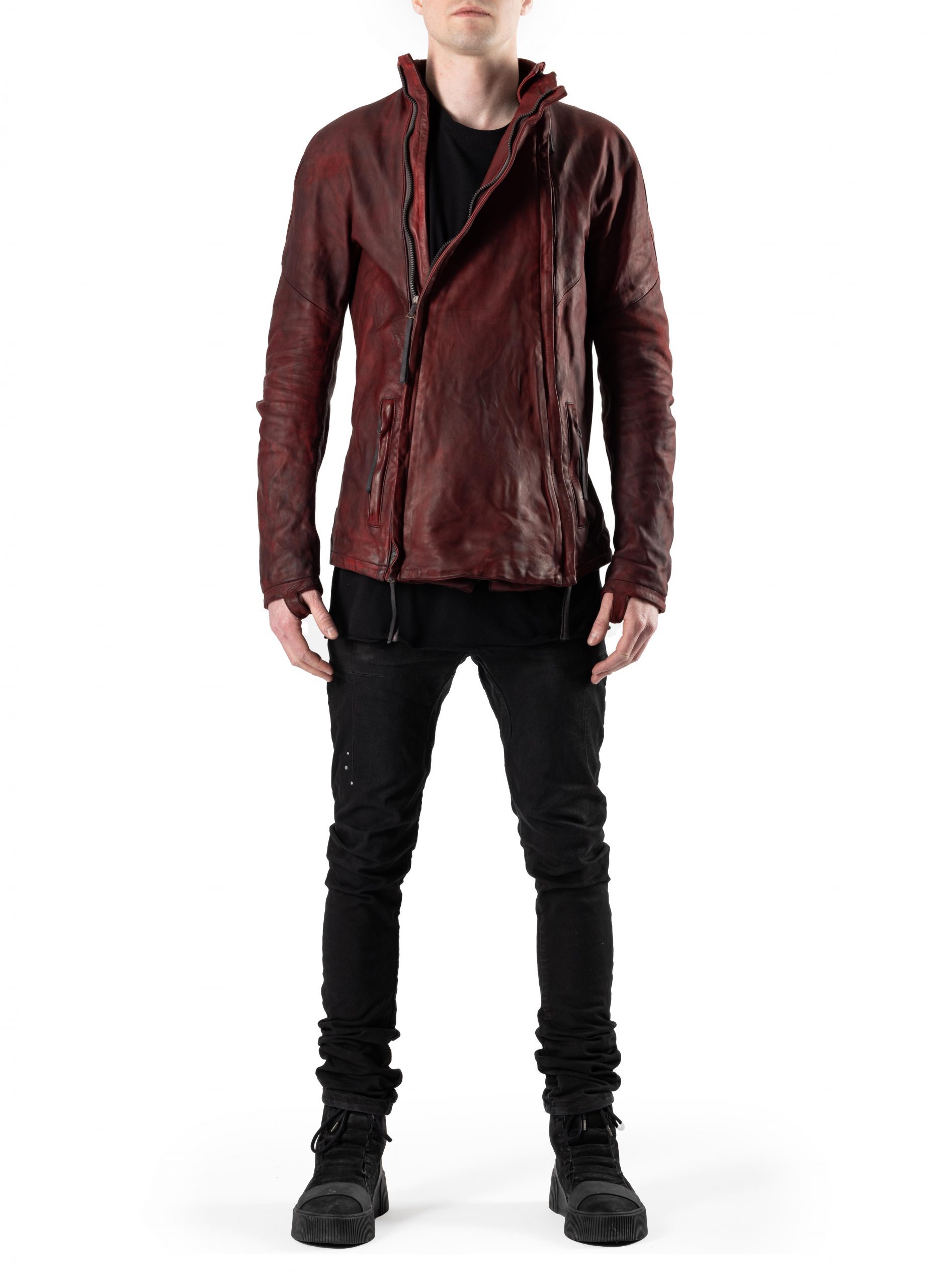 BORIS BIDJAN SABERI J4, exclusively dried blood red, horse leather