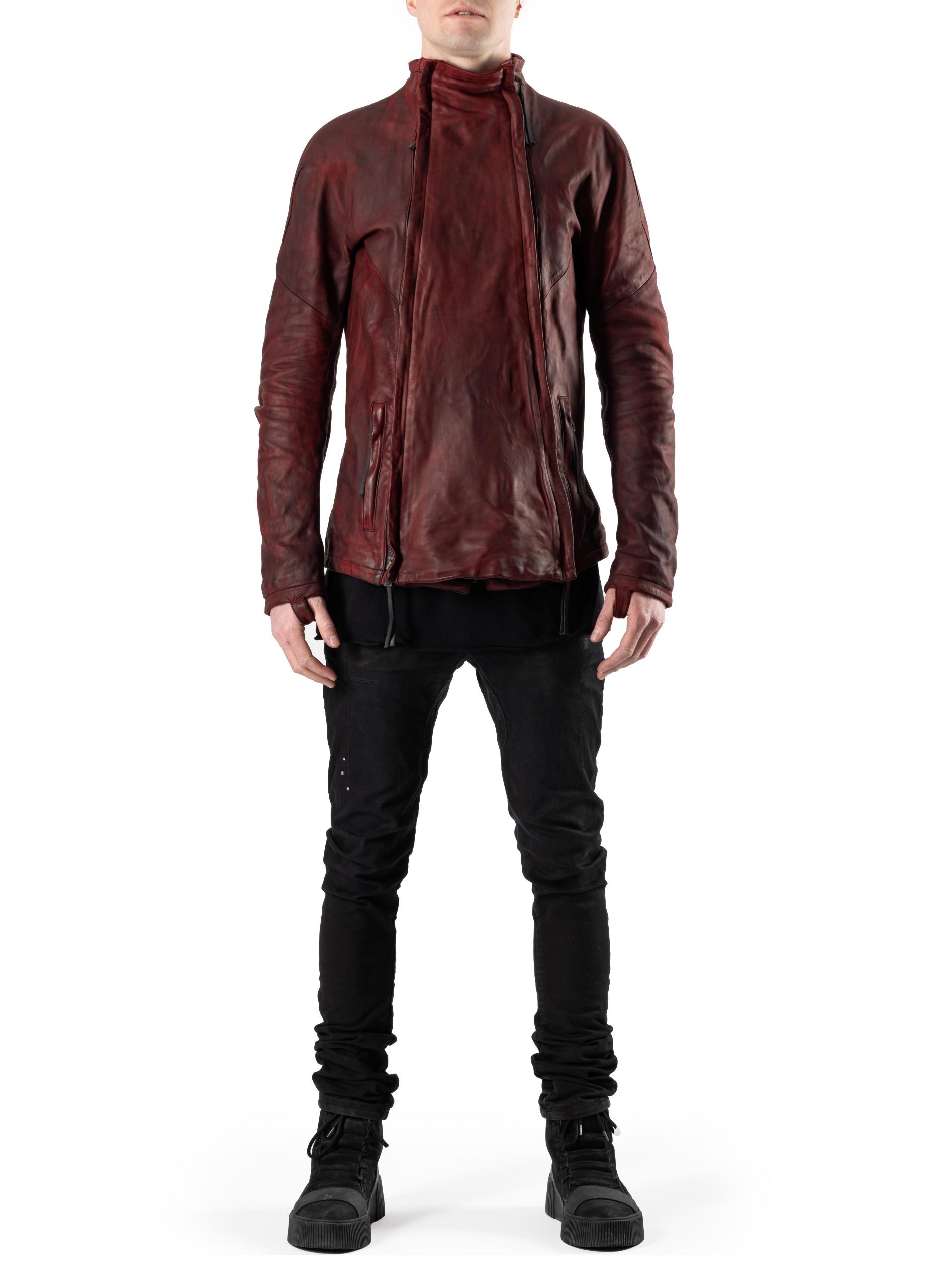 BORIS BIDJAN SABERI J4, exclusively dried blood red, horse leather