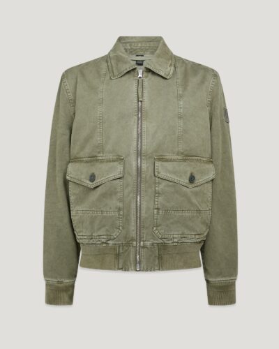 Belstaff Chartsman Jacket Men's Cotton Sateen Surplus Green Size 3XL