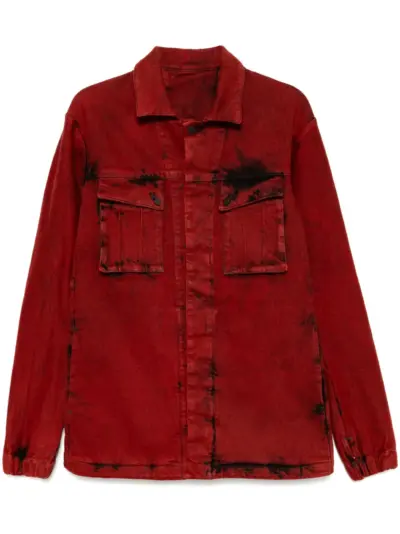 Boris Bidjan Saberi denim shirt jacket - Red