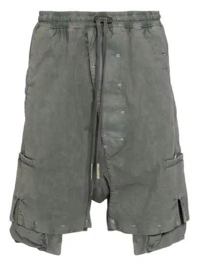 Boris Bidjan Saberi drop-crotch drawstring shorts - Green