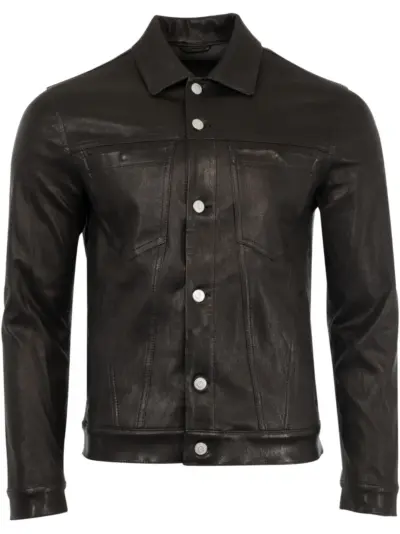 Giorgio Brato leather shirt jacket - Black