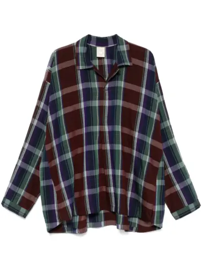 Jan Jan Van Essche Madras-check shirt - Blue