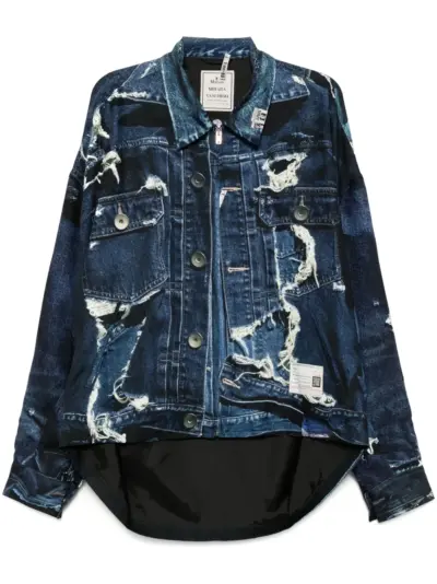 Maison MIHARA YASUHIRO graphic-print shirt jacket - Blue