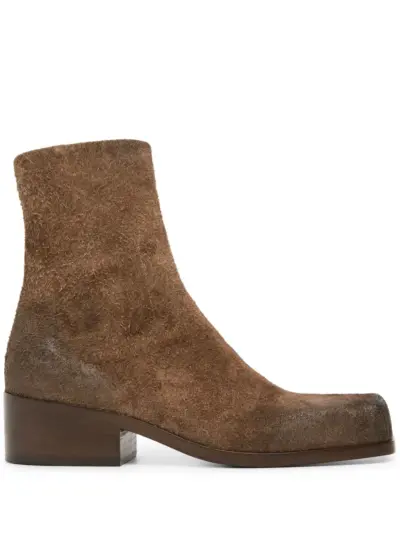 Marsèll Cassello square-toe suede ankle boots - Brown