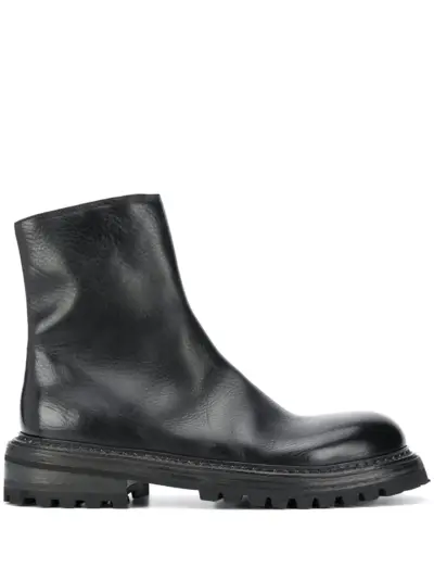 Marsèll chunky sole leather boots - Black