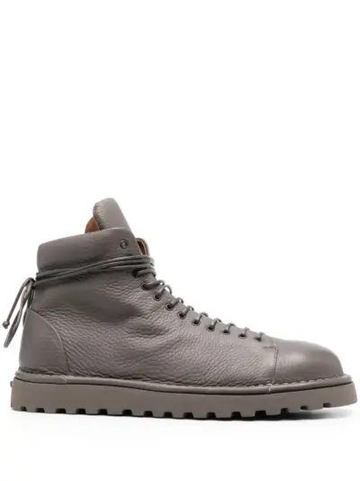 Marsèll round-toe 30mm lace-up leather boots - Grey
