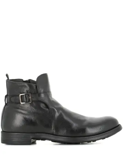 Officine Creative buckle leather boots - Black