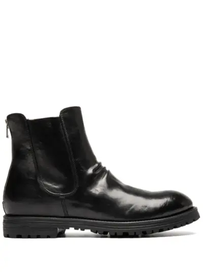 Officine Creative zipped leather boots - Black