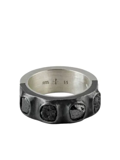 Parts of Four sterling silver Sistema diamond ring