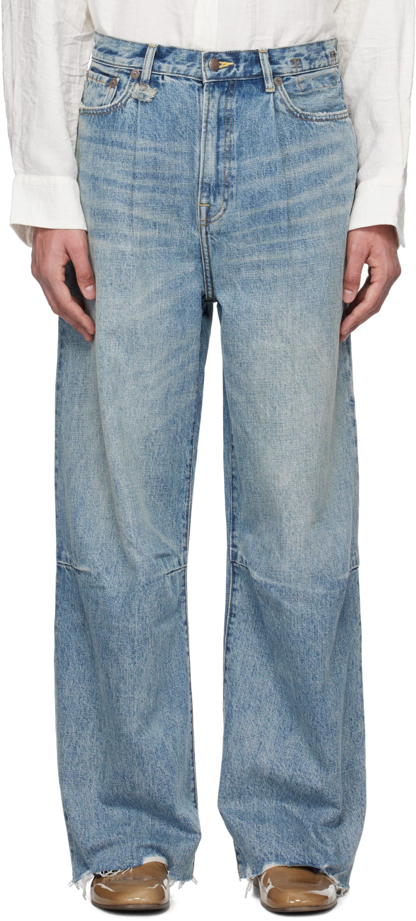 WAYNE ARTICULATED KNEE JEAN - LENA BLUE – R13