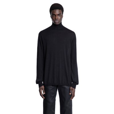 RICK OWENS MAN BLACK KNITWEAR