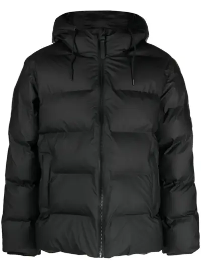 Rains Alta hooded puffer jacket - Black