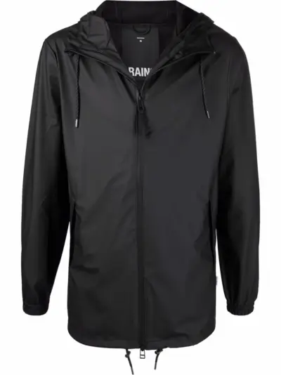 Rains drawstring hooded jacket - Black