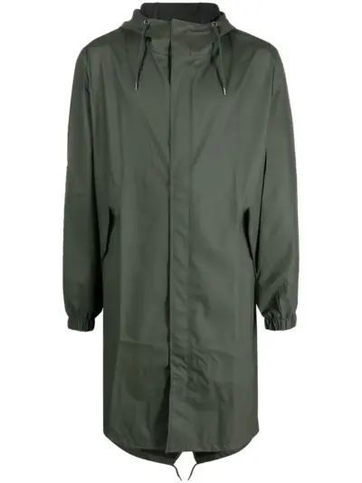 Rains drawstring hooded raincoat - Green