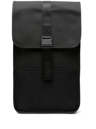 Rains mini Trail logo-debossed backpack - Black