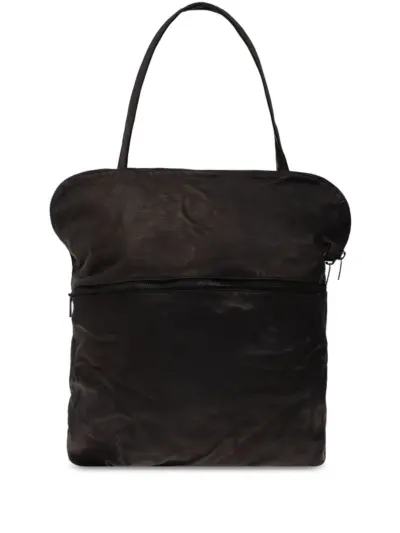 Yohji Yamamoto leather tote bag - Black